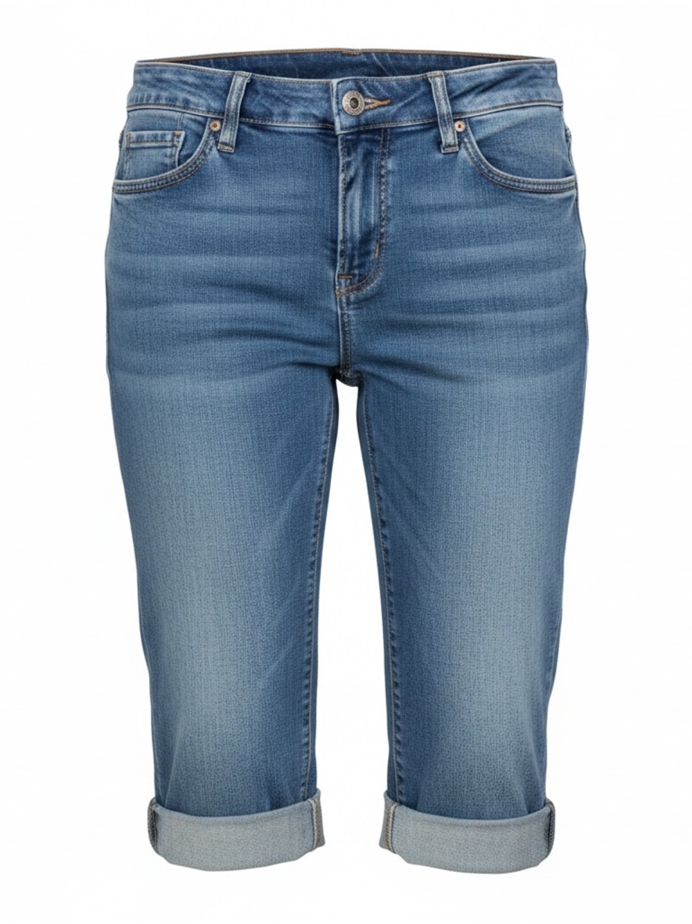 Kenneth Cole Stretch Denim Capris with Contrast Stitching